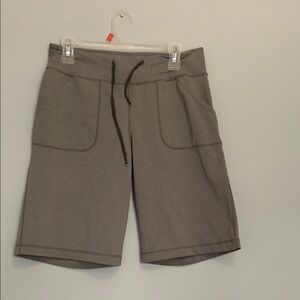Lululemon Athletica Gray Athletic Shorts with Drawstring Waistband